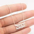 thumbnail image 2 of Yesbay 1980-2019 Birth Year Number Charm Pendant Stainless Steel Chain Necklace Jewelry,2 Pcs, 2 of 5