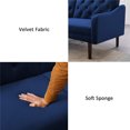 thumbnail image 6 of Clearance! Navy Blue Couches and Sofas, Mid Century Sectional Fabric Sofa for Small Spaces, Loveseat Sofas with Solid Wood Frame/2 Pillows, Tufted Loveseat Sofa Couch for Living Room, 74.8"L, L1135, 6 of 9