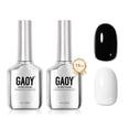 thumbnail image 1 of Kit de esmaltes de uñas en gel GAOY, blanco y negro, 16 ml, Soak Off UV, 1 of 6