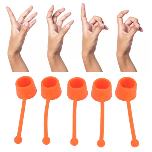 Accesorio Para Ejercitar Los Dedos, Fuerte 75 Libras, 5 Piezas, Entrenamiento Flexible, Buen Efecto, Silicona, Fácil Instalación, Accesorio Fortalecedor De Dedos Para
