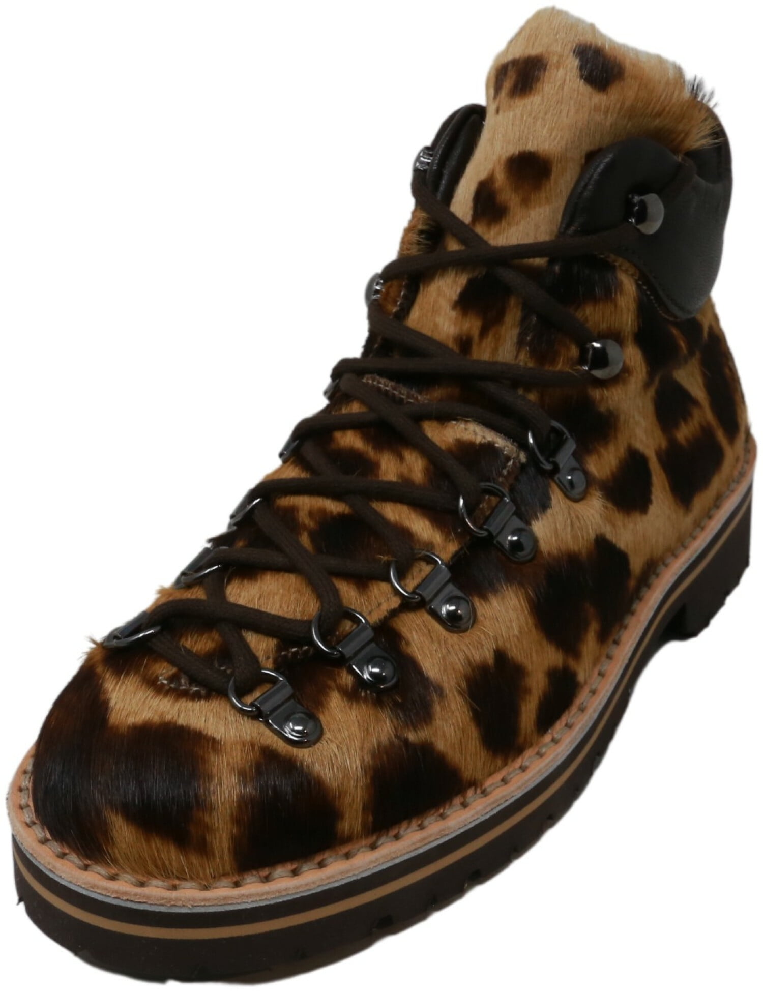 leopard pony hair boots