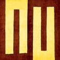 thumbnail image 1 of Ahgly Company Machine Washable Indoor Square Abstract Yellow Modern Area Rugs, 8' Square, 1 of 4