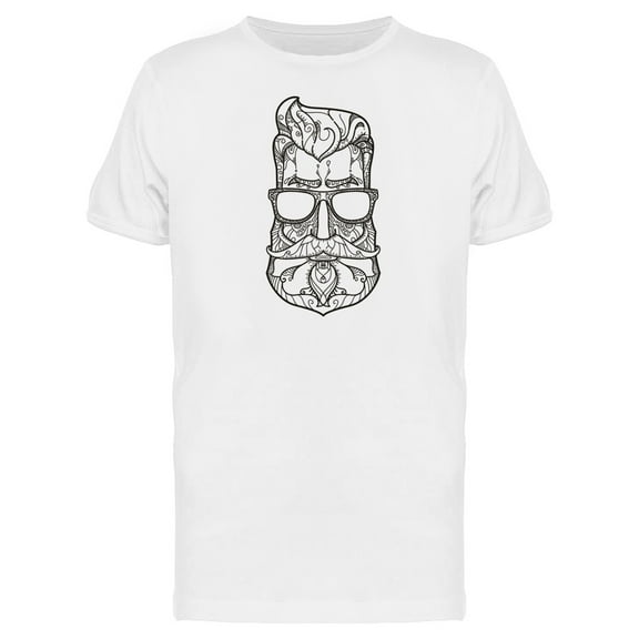 Transparent Hipster Man T-Shirt Men -Image by Shutterstock, Male Small