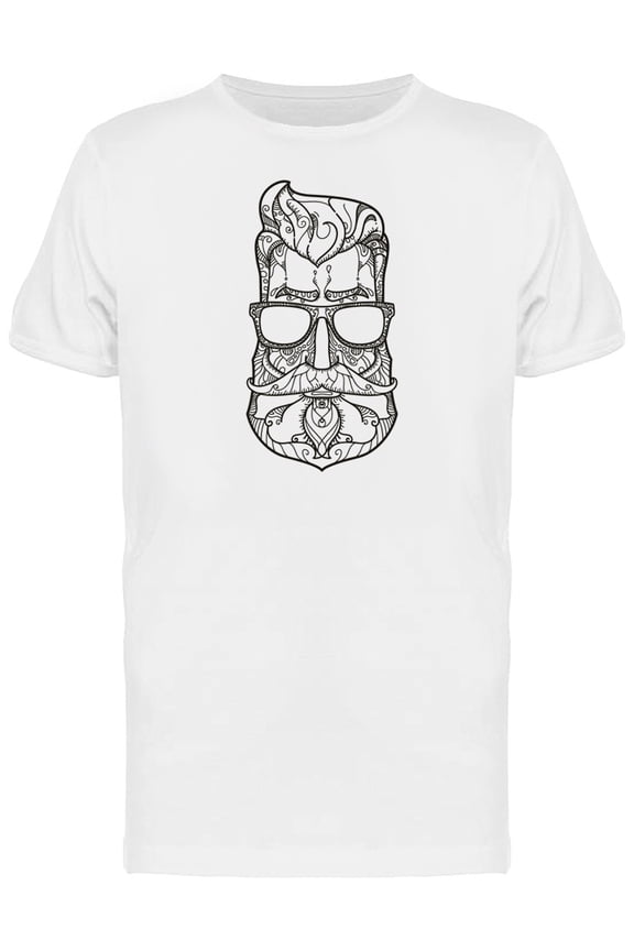 Transparent Hipster Man T-Shirt Men -Image by Shutterstock, Male Small