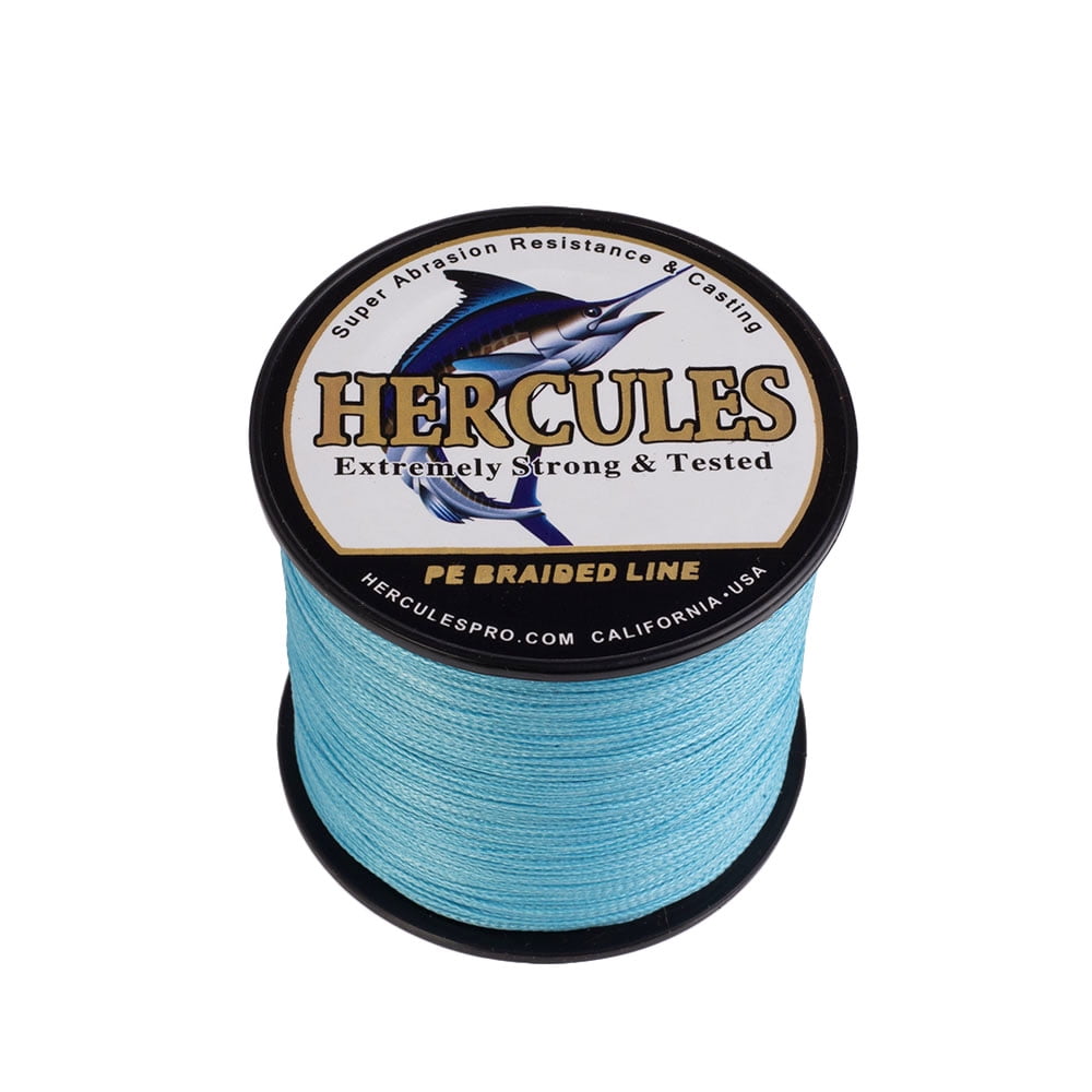 HERCULES Super Strong 300M 328 Yards Braided Fishing Line 60 LB Test for Saltwater Freshwater PE Braid Fish Lines 4 Strands - Blue, 60LB (27.2KG), 0.40MM