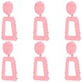 thumbnail image 1 of Pendientes, 3 pares de pendientes Pendientes colgantes de color rosa Pendientes que combinan con todos Experiencia incomparable, 1 of 12