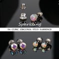 thumbnail image 6 of Limerencia Titanium Hypoallergenic CZ Flat Back Stud Earrings for Women 20G F136 Implant Grade, 6-Prong Nickel-Free Flat Screw Back, Cartilage Tragus Earring, 24H Comfort Wear for Sensitive Ears, 6 of 6