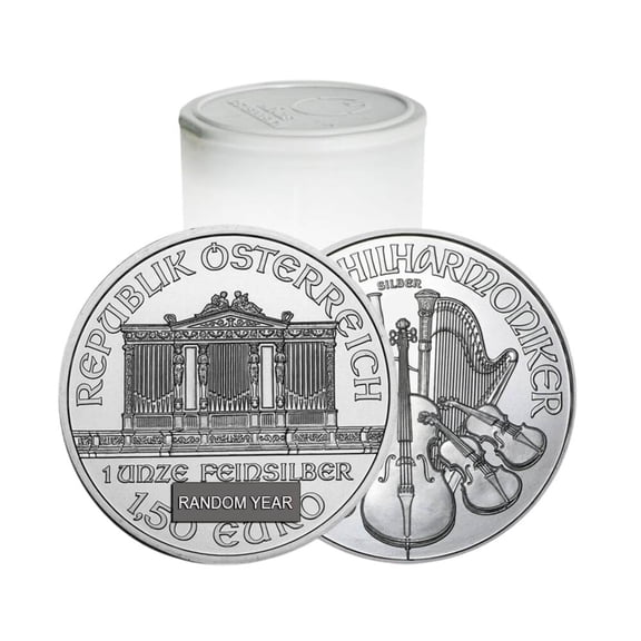 Roll of 20 - 1 oz Austrian Silver Philharmonic Coin BU (Random Year)