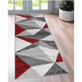 thumbnail image 1 of Lbaiet CH866R81 Yaritza Geometric 8 x 10 ft. Rectangle Area Rug, Red, White & Gray, 1 of 1