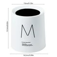 thumbnail image 4 of Small Trash Can with Lid, Mini Trash Can for Bathroom, Office and Bedroom, Small Bathroom Garbage Can with Swing Top, Compact Waste Basket for Desk, Dorm & Home, White - Xuniizn, 4 of 7