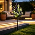 thumbnail image 5 of Artificial Floral Bush With Ground Insert, Faux Botanical For Outdoor Garden Patio Porch Yard Ornament, Uv Sturdy Maintenance-Free Floral Focus, 5 of 7