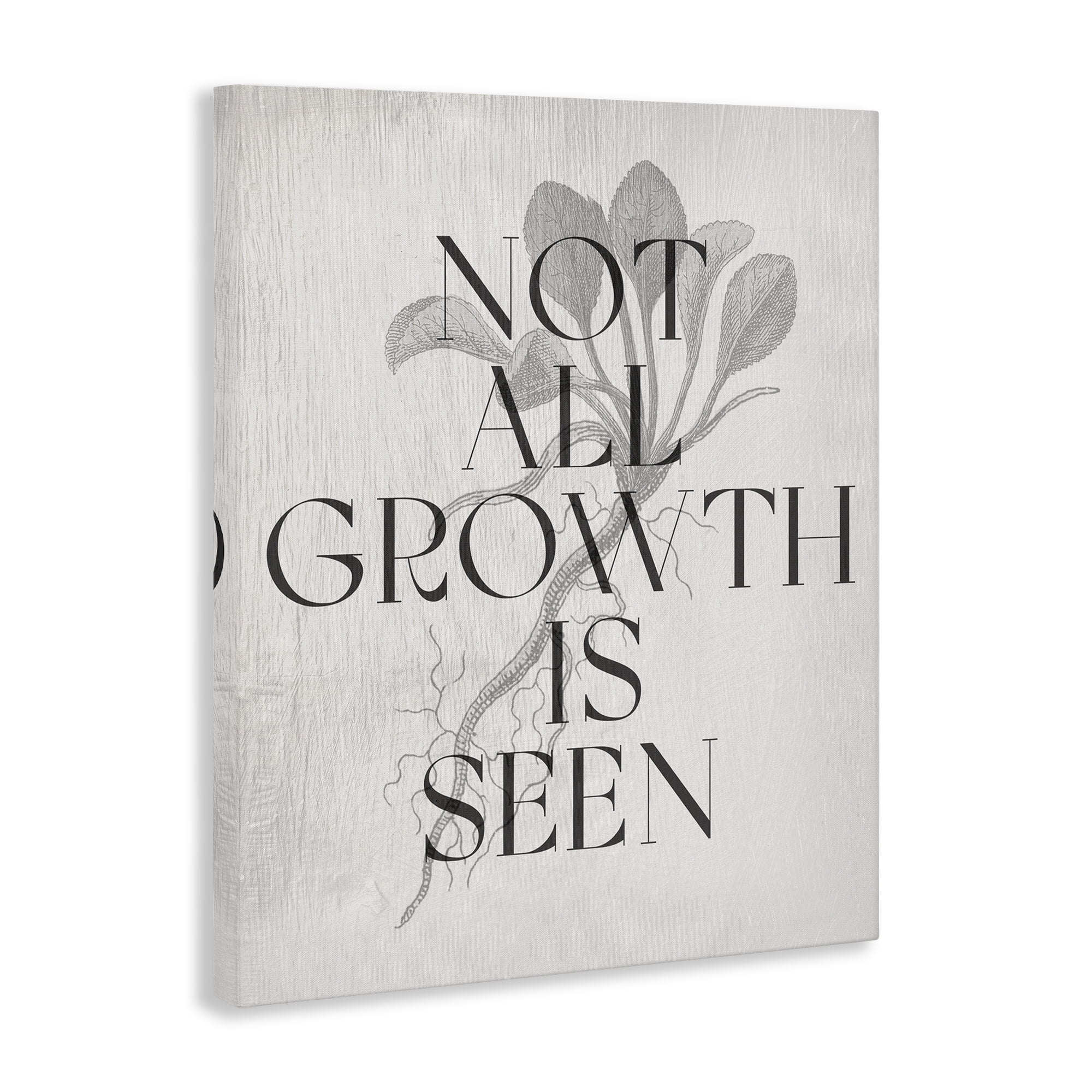 Stupell Industries Not All Growth Is Seen Plants & Flowers Painting Wrapped Canvas Art Print Wall Art, 16 x 20