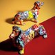 thumbnail image 4 of Estatua creativa de perro salchicha pintada a mano, artesanía de resina, 4 of 4
