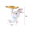 thumbnail image 2 of TERGAYEE Rabbit Ornament,Ceramic Craft Easter Rabbit Figurines Statue Home Layout Decor Desktop Decor Easter Bunny Decorations, 2 of 6
