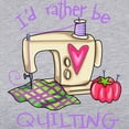thumbnail image 3 of CafePress - I'd Rather Be Quilting Long Sleeve T Shirt - Womens Baseball Tee, 3 of 4