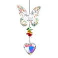 thumbnail image 2 of JingChun 1Pc Hanging Butterfly Shaped Suncatcher Crystals, Glass Teardrop Prism Rhinestones Sunchers, Rainbow Maker Pendant Indoor Window Home Car Decor Gift, 2 of 5