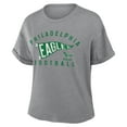 thumbnail image 2 of Women's Fanatics Heather Gray Philadelphia Eagles Pennant Wave Tribute Tri-Blend Boxy T-Shirt, 2 of 3