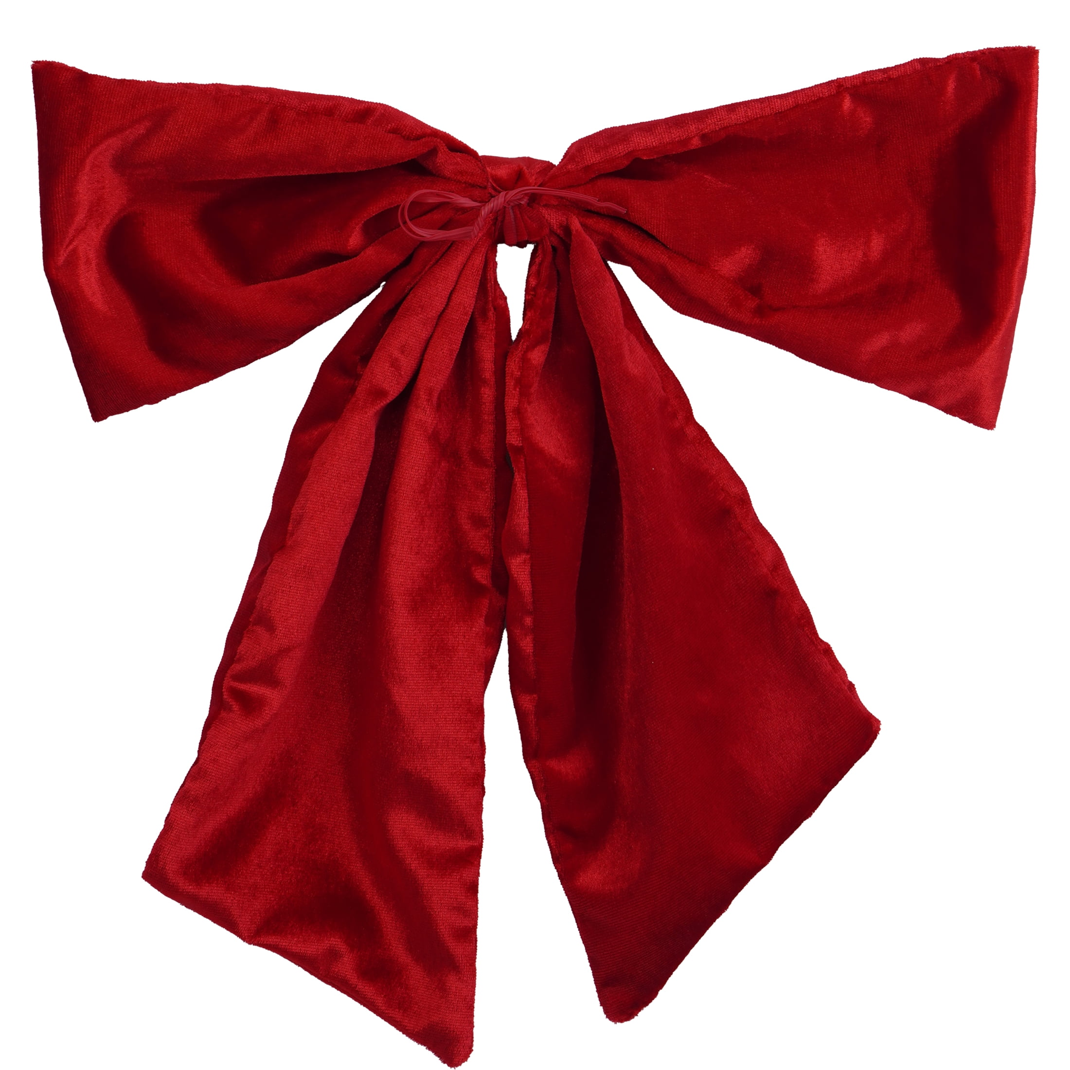 Red Velvet Decorative Christmas Bow, 14", by Holiday Time