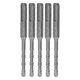 thumbnail image 1 of 5Pcs Rotary Hammer Drill Bit Cemented Carbide Tip Spiral 2 Flutes Impact Drill Bit for Brick Stone 110mm 6mm/0.24in Open Diameter, 1 of 5