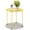 Yellow, variant on End Table Metal Side Table Round Folding Tray Cyan Sofa Small Accent Fold-able Table, Round End Table Tray, Next to Sofa Table, Snack Table for Living Room and Bed Room