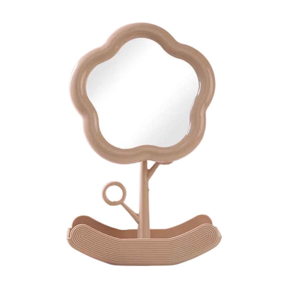 Leodye 1PCS Sunflower-shaped Portable Vanity Mirror - Cute Desktop Mirror for Home/Dormitory Dresser -6.88x9.84x1.96in