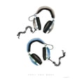 thumbnail image 3 of Charro, Mercedes Lopez 12x14 Black Modern Framed Museum Art Print Titled - Headphones Love Blue Gray, 3 of 5