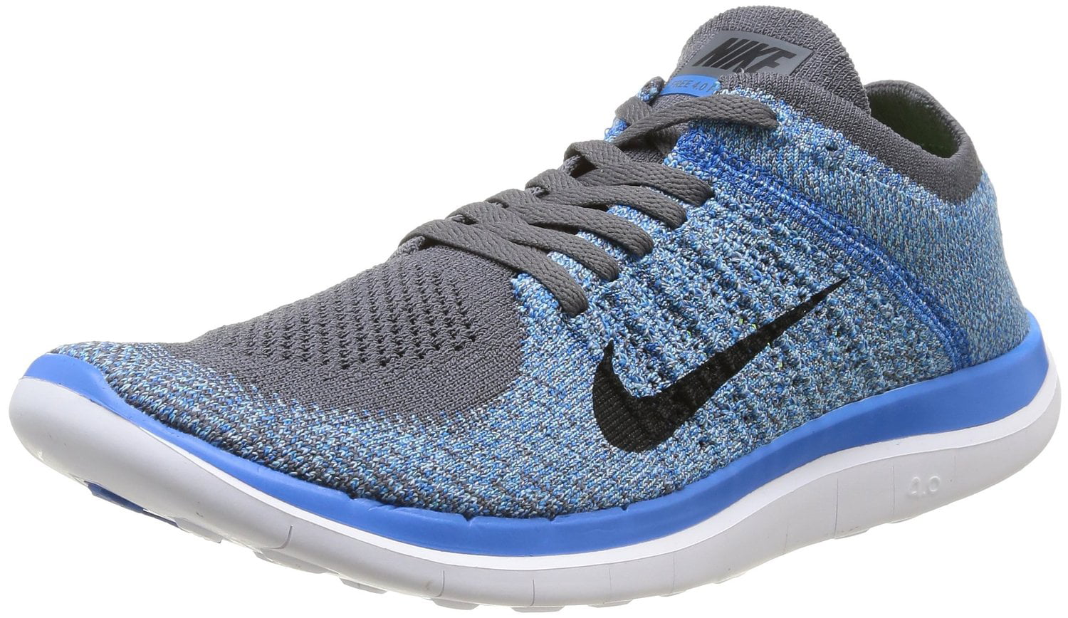 klimaat Plaatsen het beleid Nike Men's Free 4.0 Flyknit Running Shoes-Dark Gray/Photo Blue - Walmart.com