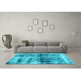 thumbnail image 3 of Ahgly Company Indoor Square Abstract Light Blue Modern Area Rugs, 5' Square, 3 of 4