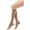 Almond, variant on duomed Advantage Soft Opaque 20-30 mmHg Knee High Open Toe Compression Stockings, Beige, Small, Petite