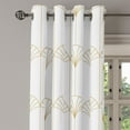 thumbnail image 2 of Ambesonne Art Deco Grommet Curtain, White Simple Vintage Motif, 50"x72", White Sand Brown, 2 of 5