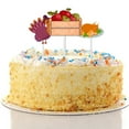 thumbnail image 6 of Leojiow 12 Thanksgiving Cupcake Toppers Pumpkin Maple Toppers Fall Themed Turkey Cake Picks Autumn Cake Toppers Thanksgiving Cupcake Toppers Brown One Size, 6 of 7