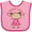 Pink and Fuchsia, variant on Inktastic My Nonna Loves Me Girls Baby Bib