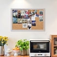 thumbnail image 6 of Vikakiooze Hanging Photo Display Board Cork Bulletin Board 16x12 inches White Wood Frame Memo Pin Board for Home office Wall Decor, 6 of 6