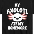 thumbnail image 3 of Instant Message - My Axolotl Ate My Homework - Toddler And Youth Short Sleeve Graphic T-Shirt, 3 of 6