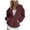 A63-Wine, variant on FYDUU Zip Up Hoodies Women Casual Solid Color Long Sleeve Hooded Sweatshirts Pockets Fall Fashion Jacket Coat Sweatshirts Pullover Tops GY2