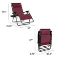 thumbnail image 3 of Best Choice Products Oversized Zero Gravity Chair, Folding Outdoor Patio Recliner w/ Cup Holder - Burgundy, 3 of 8