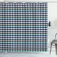 thumbnail image 1 of Fish Scale Shower Curtain, Japanese Style Dreamy Artful Scales with Smooth Color Transitions, Fabric Bathroom Set with Hooks, 69W X 84L Inches Extra Long, Night Blue and Multicolor, by Ambesonne, 1 of 3