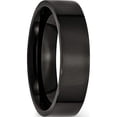 thumbnail image 4 of Stainless Steel 6mm Black Ip-Plated Polished Flat Band (Size 6.5) Made In China sr326-6.5, 4 of 5