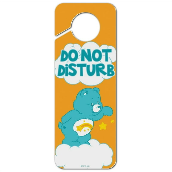 Care Bears Wish Bear Plastic Door Knob Hanger Sign