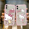 thumbnail image 3 of Phone Case for iPhone 15 14 12 11 Pro Max 13 12 Mini 11 Pro SE XR XS X 8 7Plus 6S Clear Soft Covers Cute Cartoon Pink HelloKitty LXY, 3 of 7