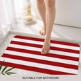 thumbnail image 3 of Red Stripes Door Mat&nbsp;Indoor Outdoor Entrance, Non Slip Small Rug for Kitchen Bathroom Entryway Rug, Simple Red White Texture Washable Doormat Floor Mat for Office Home Decor 18x30 Inch, 3 of 8