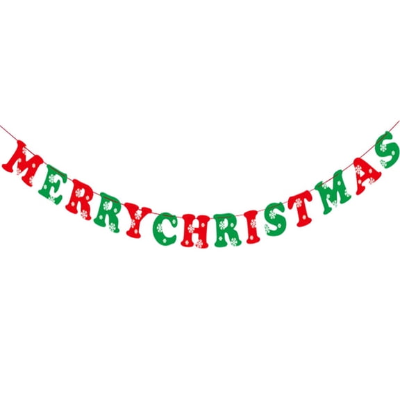 FENGGUIQU Multi Color Christmas Flag Banner Letter Gar Party Decoration for Festive Display