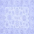 thumbnail image 1 of Ahgly Company Machine Washable Indoor Square Oriental Blue Traditional Area Rugs, 5' Square, 1 of 4