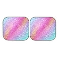 thumbnail image 7 of Xecao Fun Rainbow Pink for Foldable Car Sun Shades (2-Pack) offer sun protection with an easy-fold design for convenient windshield shading., 7 of 7