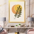 thumbnail image 3 of Designart 'Abstract Geometrical Moon and Sun With Leaf V' Modern Framed Art Print, 3 of 4