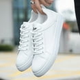 thumbnail image 6 of eileial Men's Invisible Height Increasing Elevator Shoes - Leather Lace-up Fashion Sneakers,White 9.5, 6 of 6