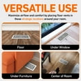 thumbnail image 3 of 2x10 Floor Vent Covers Floor Register with Mesh Cover Trap, Heat and Air, Walkable Metal Floor Register for HVAC Duct, Basketweave, White, 3 of 7