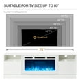 thumbnail image 3 of Easoger Fireplace TV Stand for TVs up to 80", TV Stand with 36'' Electric Fireplace, LED Lights Entertainment Center, TV Console, White, 3 of 9