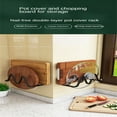 thumbnail image 5 of Rust-Proof Pot Cover Holder Wall Mount Plate Rack Strong Bearing Capacity No Punching Pot Lid Shelf Galley Rack, 5 of 8
