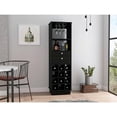 thumbnail image 2 of Classic Bar Cabinet, Two Drawers, Twelve Built-in Wine Rack Black, 2 of 7